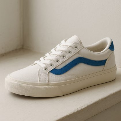 Zapatillas blancas con azul